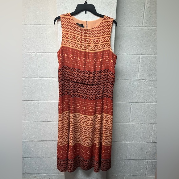 Pendleton Brown and Orange Sleeveless Maxi Sundress - Picture 1 of 6